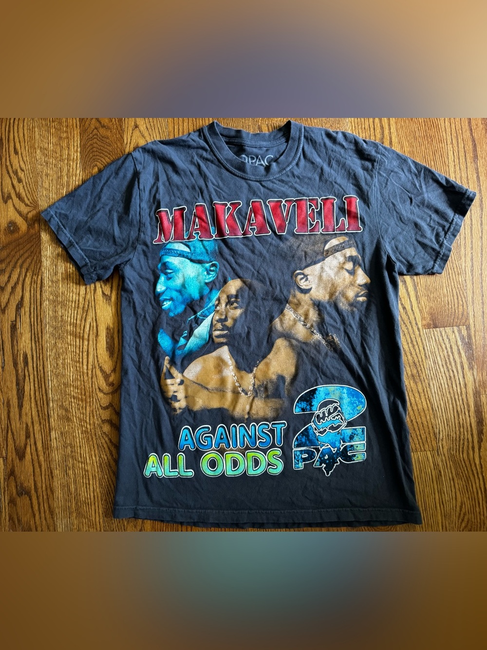 Vintage 2pac Makaveli Against All Odds Graphic T-Shirt Men’s Medium Black Rap